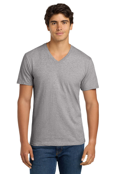 Gildan 64V00/G64V Mens Softstyle Short Sleeve V-Neck T-Shirt Sport Grey Model Front