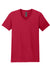 Gildan 64V00/G64V Mens Softstyle Short Sleeve V-Neck T-Shirt Cherry Red Flat Front