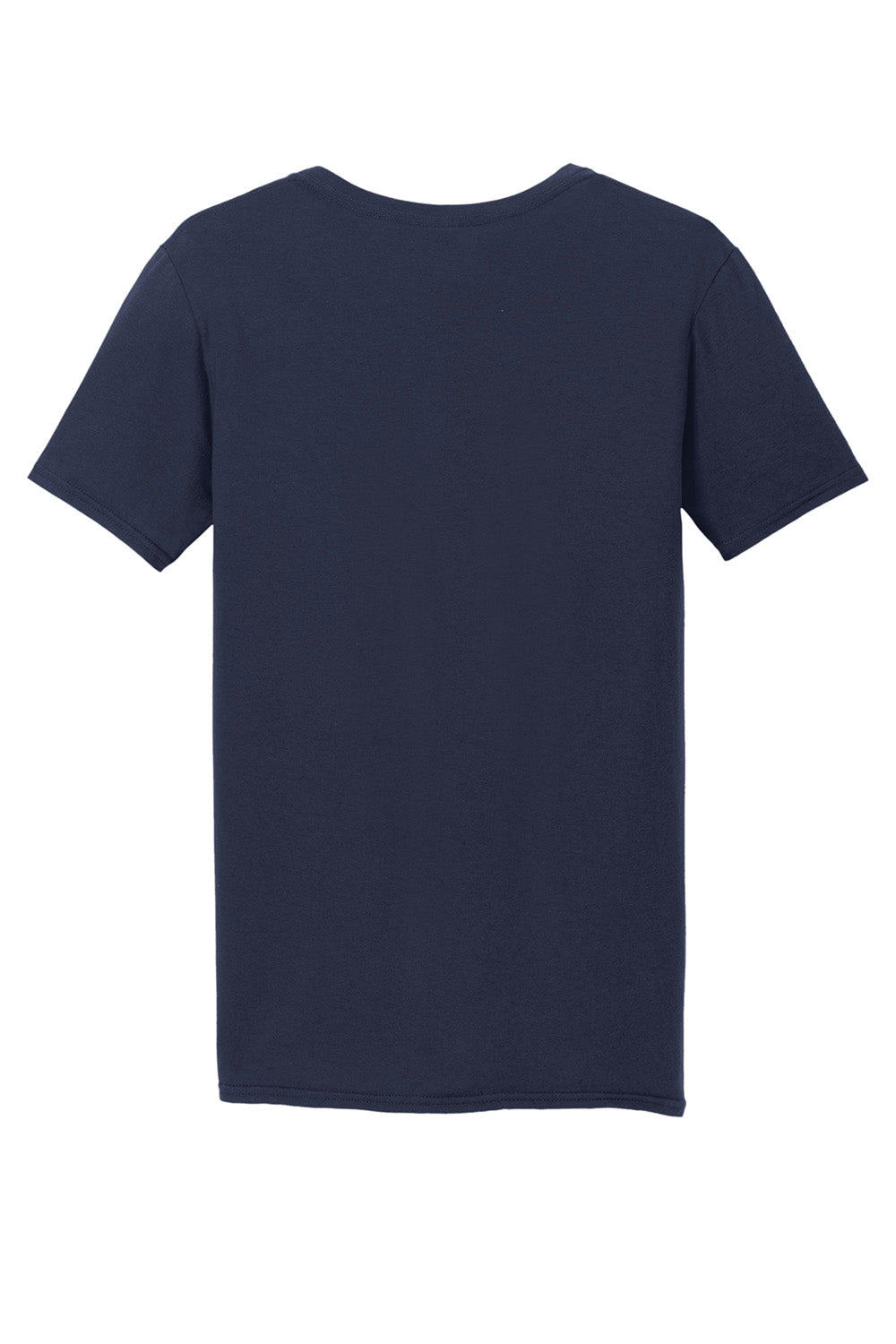 Gildan 64V00/G64V Mens Softstyle Short Sleeve V-Neck T-Shirt Navy Blue Flat Back