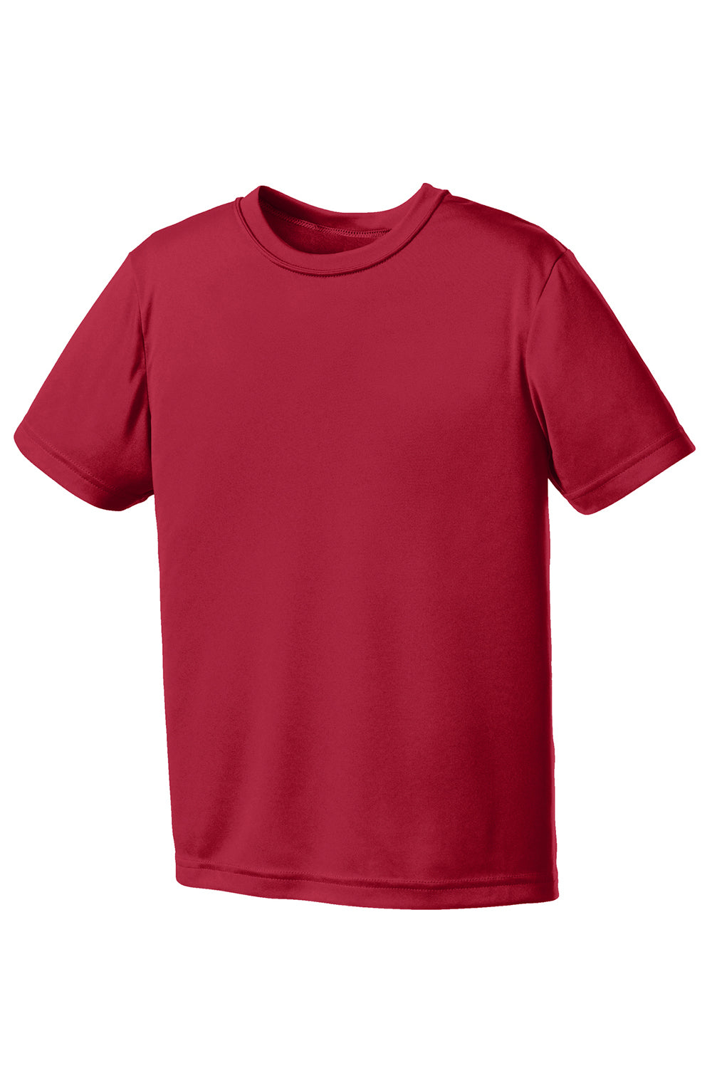 Port & Company PC380Y Youth Dry Zone Performance Moisture Wicking Short Sleeve Crewneck T-Shirt Red Flat Front