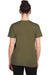 Next Level 6600 Womens Relaxed CVC Short Sleeve Crewneck T-Shirt Military Green Model Back