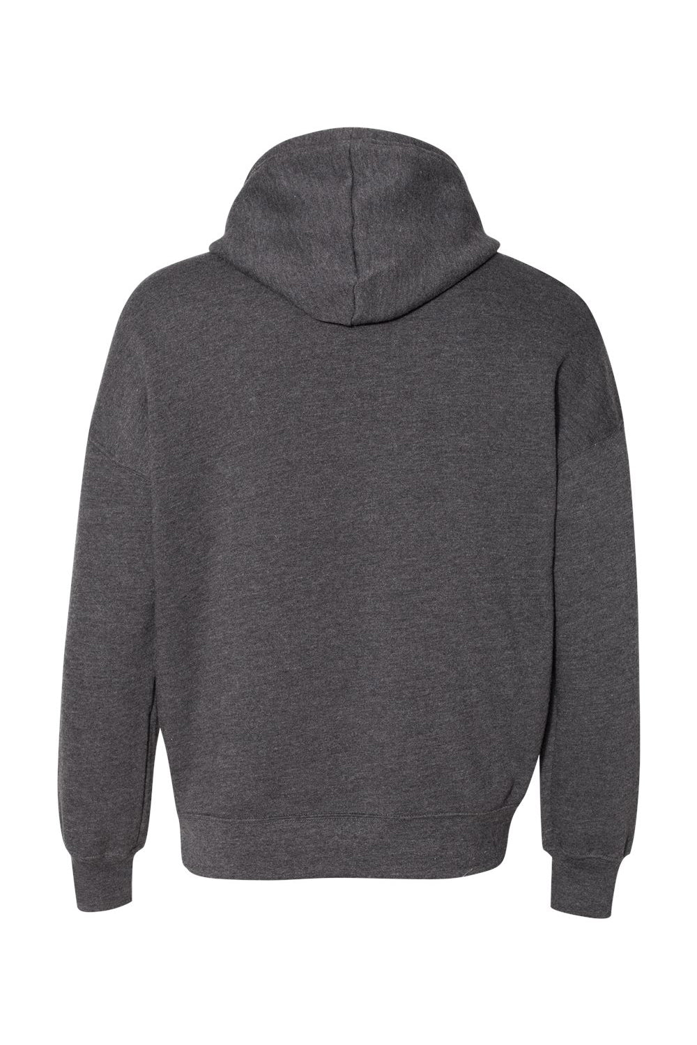 Bella + Canvas BC3729/3729 Mens Sponge Fleece Hooded Sweatshirt Hoodie Heather Dark Grey Flat Back