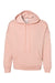 Bella + Canvas BC3729/3729 Mens Sponge Fleece Hooded Sweatshirt Hoodie Peach Flat Front