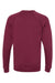 Bella + Canvas BC3901/3901 Mens Sponge Fleece Crewneck Sweatshirt Maroon Flat Back