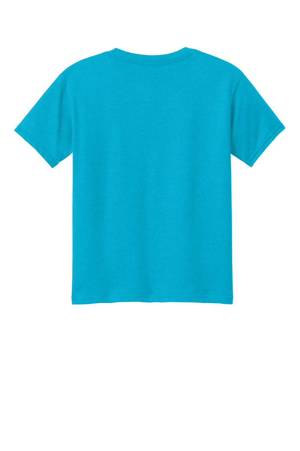 Gildan 67000B Youth Softstyle CVC Short Sleeve Crewneck T-Shirt Caribbean Blue Mist Flat Back