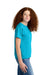 Gildan 67000B Youth Softstyle CVC Short Sleeve Crewneck T-Shirt Caribbean Blue Mist Model Side