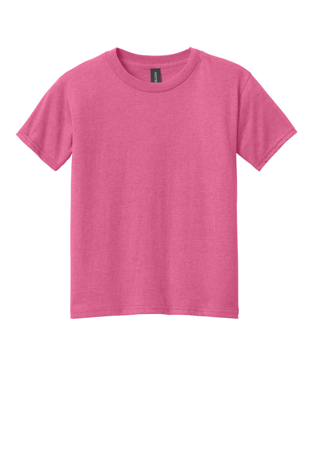 Gildan 67000B Youth Softstyle CVC Short Sleeve Crewneck T-Shirt Pink Lemonade Mist Flat Front