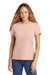 Gildan G670L/67000L Womens Softstyle CVC Short Sleeve Crewneck T-Shirt Dusty Rose Pink Model Front