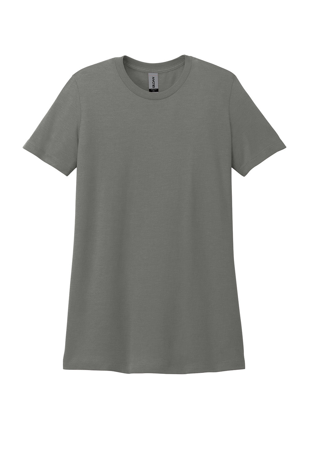 Gildan G670L/67000L Womens Softstyle CVC Short Sleeve Crewneck T-Shirt Gunmetal Grey Flat Front