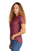 Gildan G670L/67000L Womens Softstyle CVC Short Sleeve Crewneck T-Shirt Maroon Mist Model Side