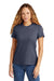 Gildan G670L/67000L Womens Softstyle CVC Short Sleeve Crewneck T-Shirt Navy Blue Mist Model Front