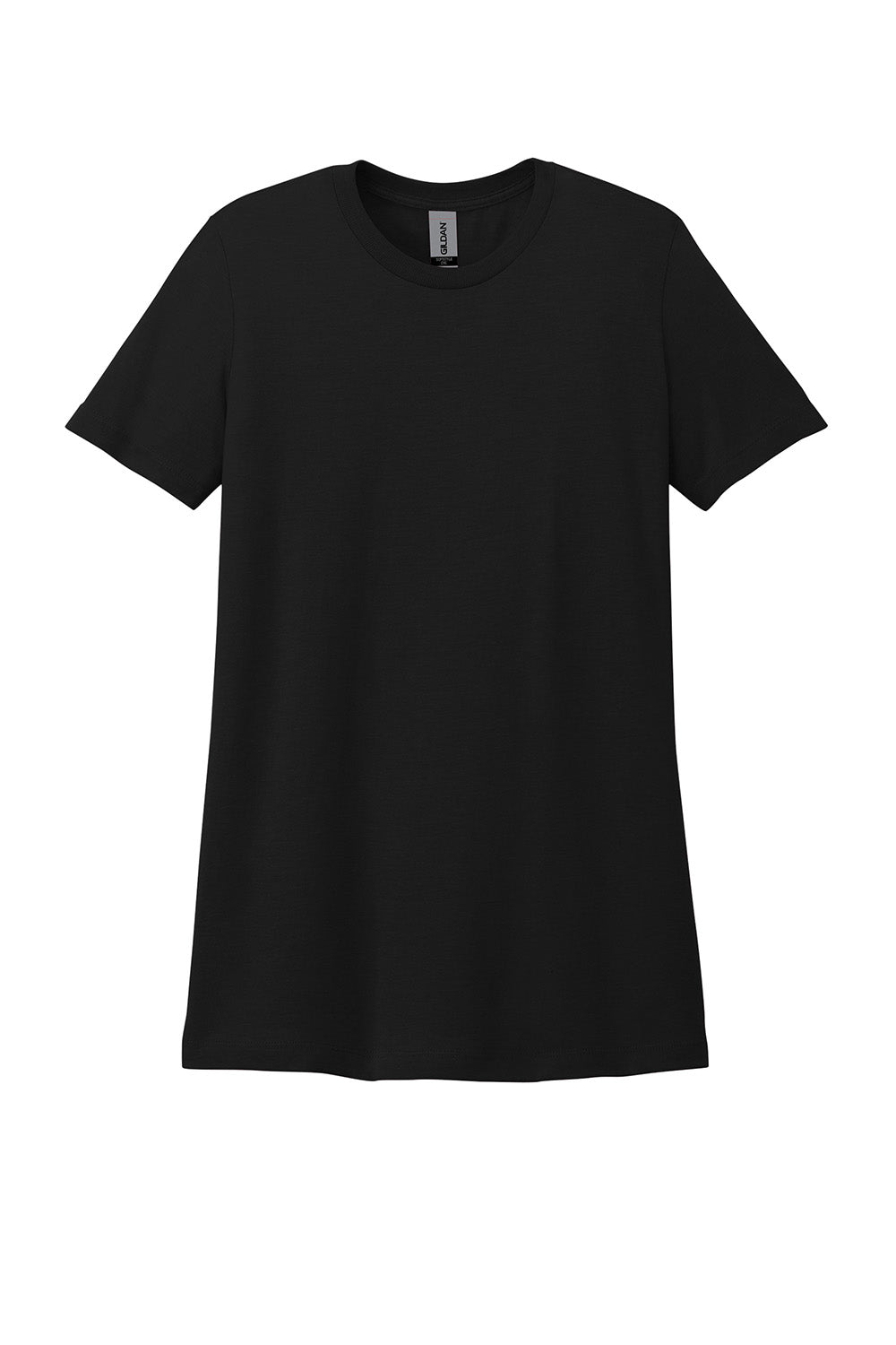 Gildan G670L/67000L Womens Softstyle CVC Short Sleeve Crewneck T-Shirt Pitch Black Flat Front