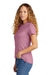 Gildan G670L/67000L Womens Softstyle CVC Short Sleeve Crewneck T-Shirt Plumrose Pink Model Side