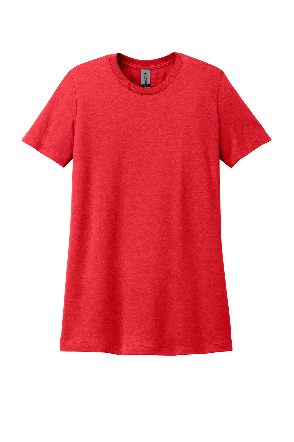 Gildan G670L/67000L Womens Softstyle CVC Short Sleeve Crewneck T-Shirt Red Mist Flat Front