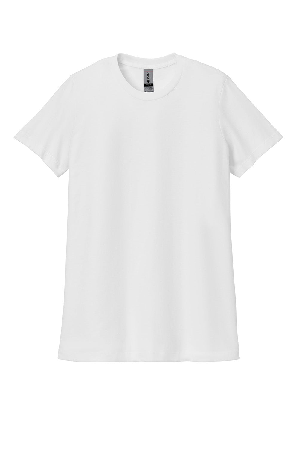 Gildan G670L/67000L Womens Softstyle CVC Short Sleeve Crewneck T-Shirt White Flat Front