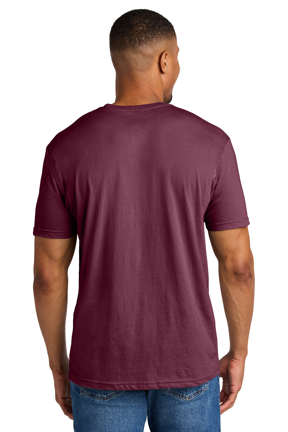 Gildan G670/67000 Mens Softstyle CVC Short Sleeve Crewneck T-Shirt Maroon Mist Model Back