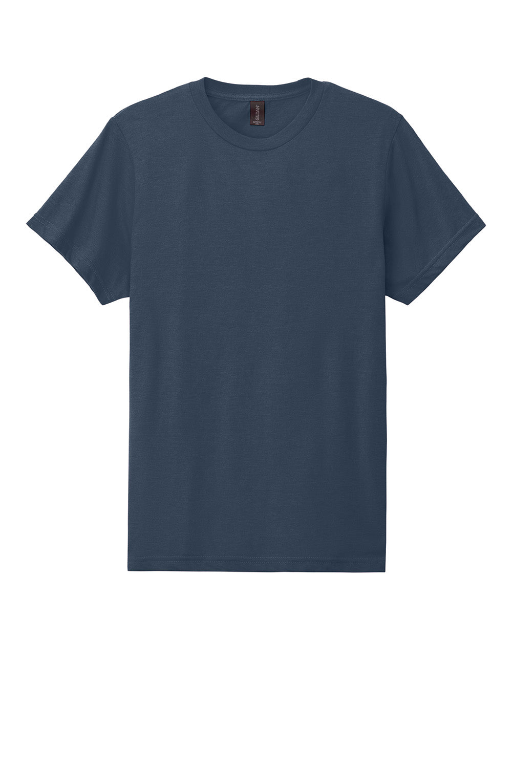 Gildan G670/67000 Mens Softstyle CVC Short Sleeve Crewneck T-Shirt Navy Blue Mist Flat Front