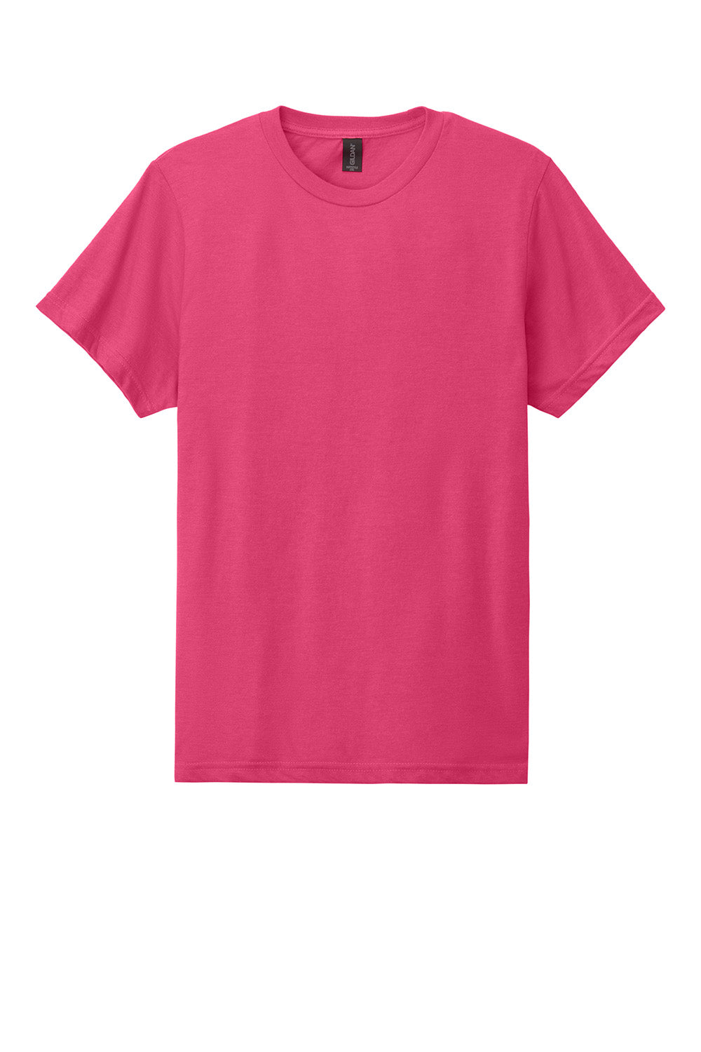 Gildan 67000/G670 Mens Softstyle CVC Short Sleeve Crewneck T-Shirt Pink Lemonade Mist Flat Front