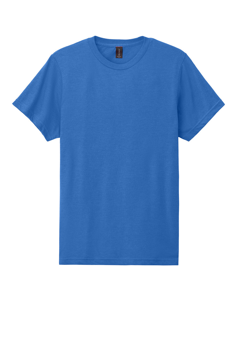 Gildan G670/67000 Mens Softstyle CVC Short Sleeve Crewneck T-Shirt Royal Blue Mist Flat Front