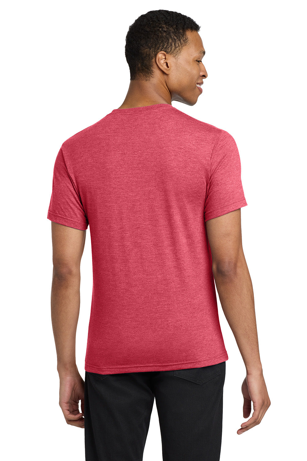 Gildan 6750 Mens Short Sleeve Crewneck T-Shirt Heather Red Model Back