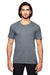 Gildan 6750 Mens Short Sleeve Crewneck T-Shirt Heather Graphite Grey Model Front