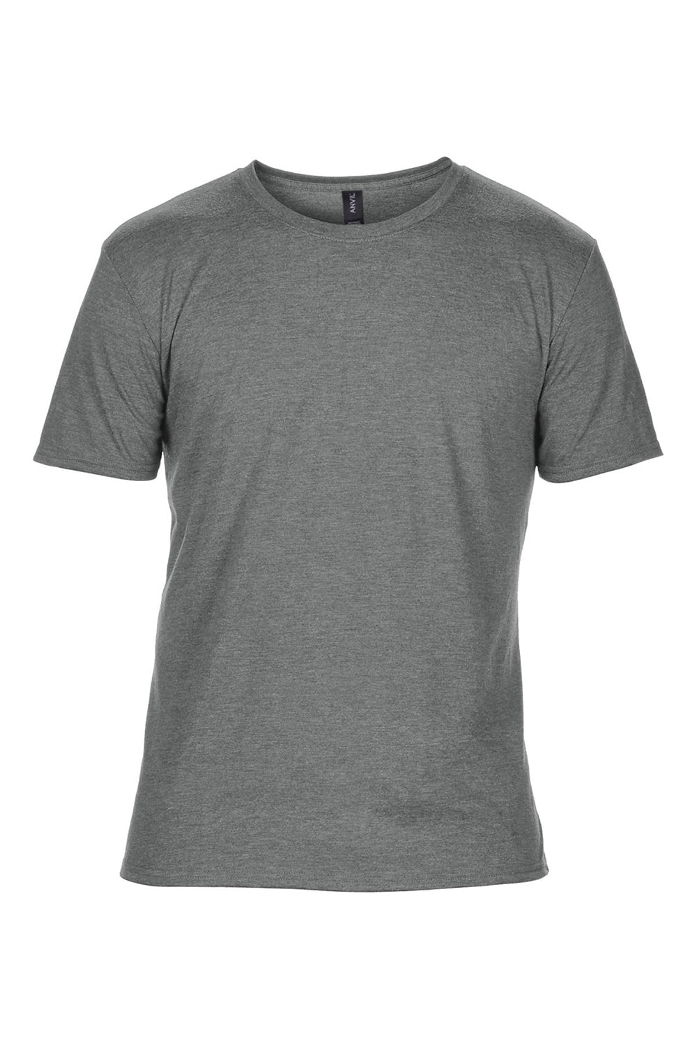 Gildan 6750 Mens Short Sleeve Crewneck T-Shirt Heather Graphite Grey Flat Front