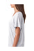 Next Level 6760 Womens Dolman Jersey Short Sleeve Scoop Neck T-Shirt Heather White Model Side