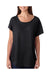 Next Level 6760 Womens Dolman Jersey Short Sleeve Scoop Neck T-Shirt Vintage Black Model Front