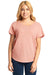 Next Level 6760 Womens Dolman Jersey Short Sleeve Scoop Neck T-Shirt Desert Pink Model Front