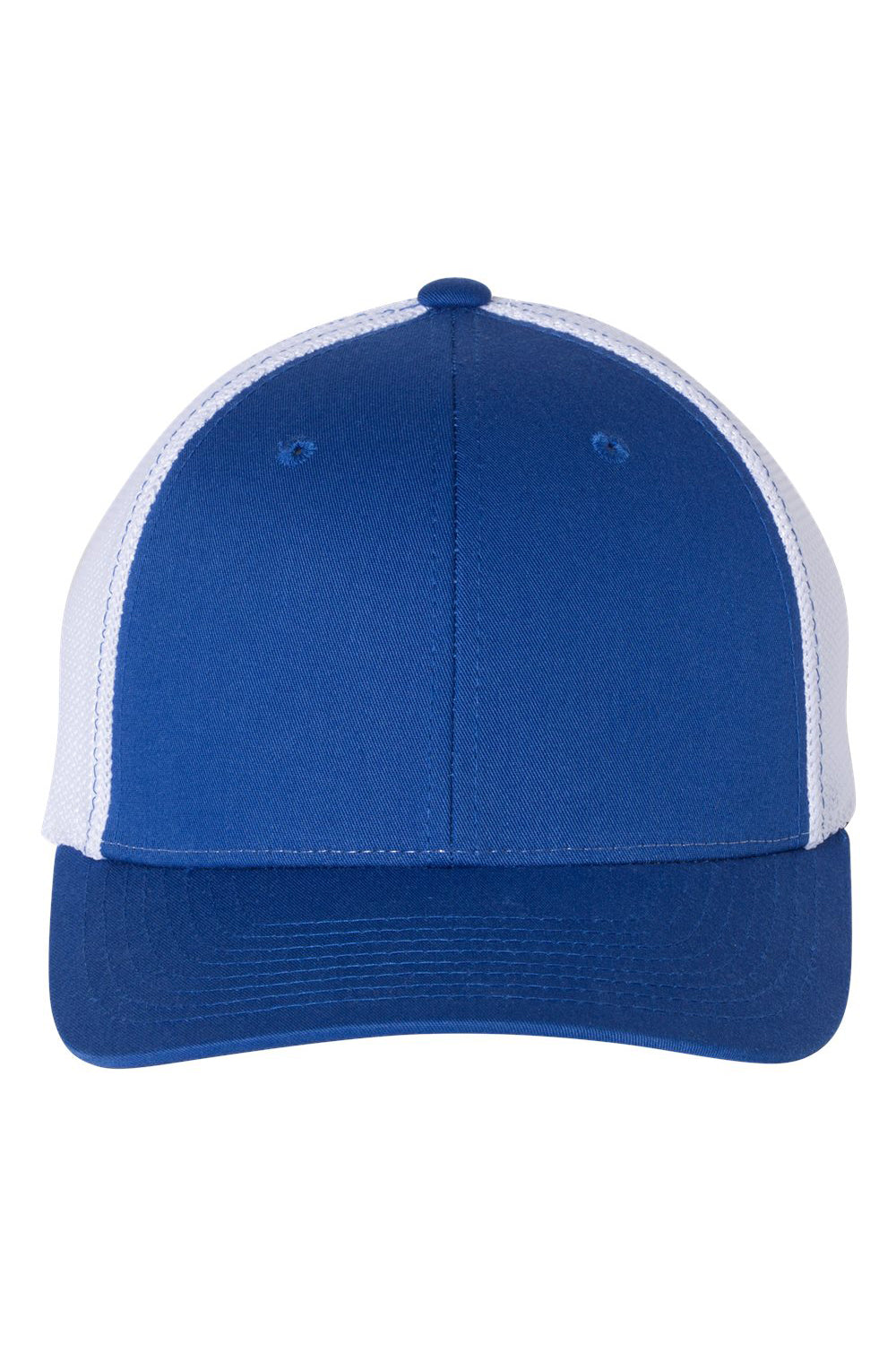 Richardson 110 Mens R-Flex Trucker Hat Royal Blue/White Flat Front