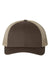 Richardson 115 Mens Low Pro Trucker Hat Brown/Khaki Flat Front