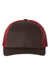 Richardson 115 Mens Low Pro Trucker Hat Coffee Brown/Claret Flat Front