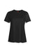 Hanes 4830 Womens Cool DRI FreshIQ Moisture Wicking Short Sleeve Crewneck T-Shirt Black Flat Front