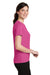 Hanes 4830 Womens Cool DRI FreshIQ Moisture Wicking Short Sleeve Crewneck T-Shirt Wow Pink Model Side