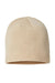 Atlantis Headwear HOLLY Mens Sustainable Beanie Light Beige Flat Front