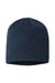 Atlantis Headwear HOLLY Mens Sustainable Beanie Navy Blue Flat Front