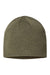 Atlantis Headwear HOLLY Mens Sustainable Beanie Olive Green Flat Front