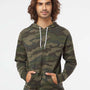 Independent Trading Co. Mens Hooded Sweatshirt Hoodie - Forest Green Camo