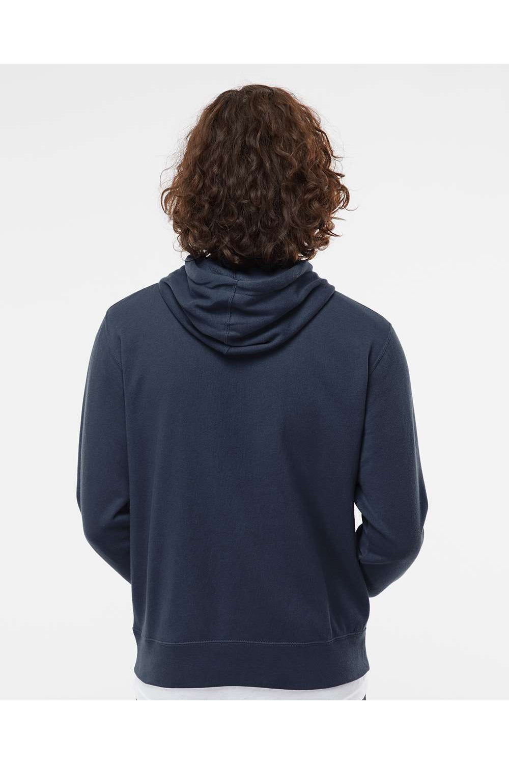 Independent Trading Co. AFX90UN Mens Hooded Sweatshirt Hoodie Slate Blue Model Back