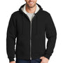 CornerStone Mens Water Resistant Fleece Full Zip Hooded Sweatshirt Hoodie - Black