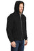 CornerStone CS625 Mens Water Resistant Fleece Full Zip Hooded Sweatshirt Hoodie Black Model 3q