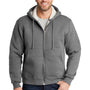 CornerStone Mens Water Resistant Fleece Full Zip Hooded Sweatshirt Hoodie w/ Pockets - Grey