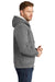 CornerStone CS625 Mens Water Resistant Fleece Full Zip Hooded Sweatshirt Hoodie Grey Model Side