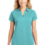 Port Authority Womens Digi Heather Performance Moisture Wicking Short Sleeve Polo Shirt - Maui Blue