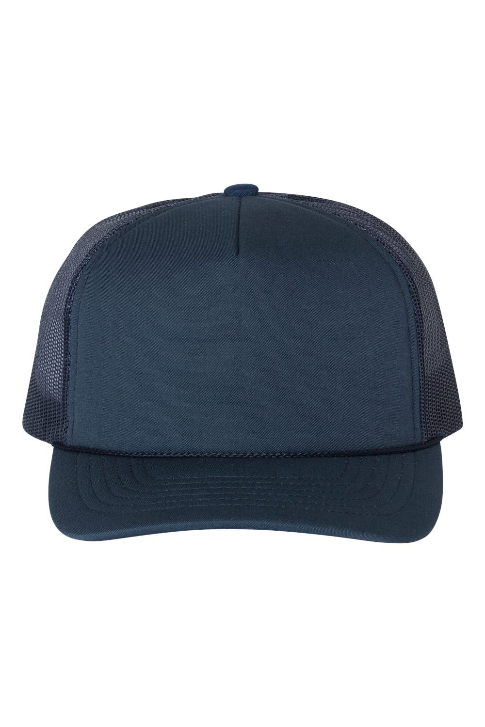 Richardson 113 Mens Foamie Trucker Hat Navy Blue Flat Front