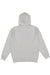 LAT 6926 Mens Elevated Fleece Basic Hooded Sweatshirt Hoodie Heather Grey Flat Back