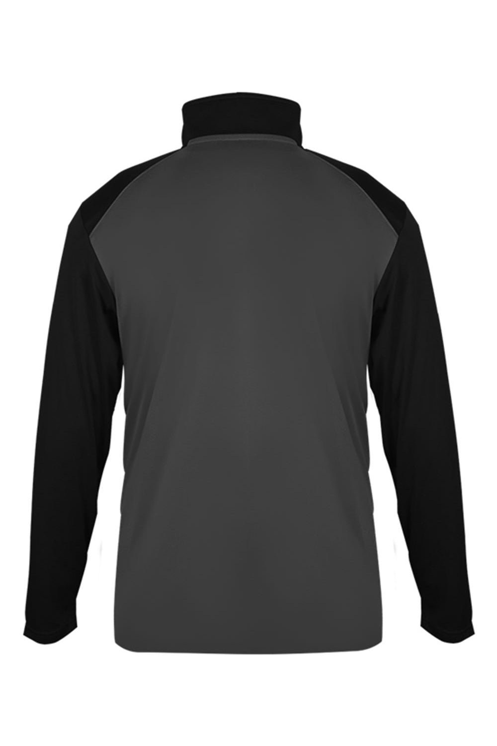 Badger 4006 Mens Ultimate SoftLock Moisture Wicking 1/4 Zip Pullover Graphite Grey/Black Flat Back