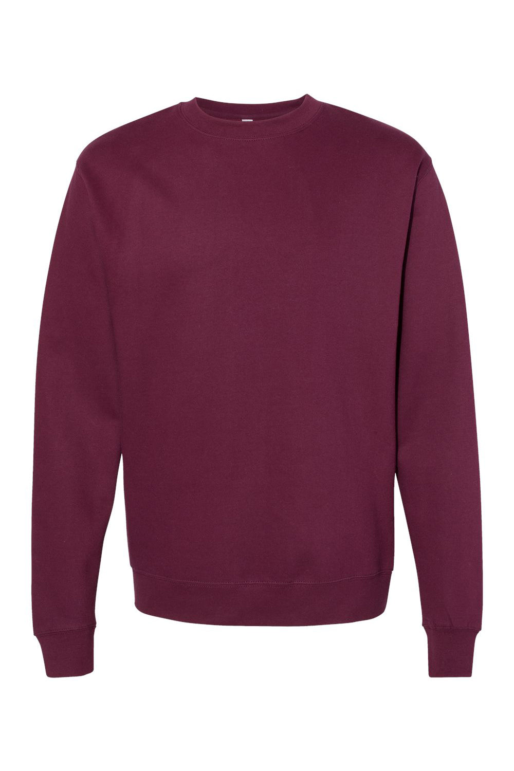 Independent Trading Co. SS3000 Mens Crewneck Sweatshirt Maroon Flat Front