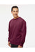 Independent Trading Co. SS3000 Mens Crewneck Sweatshirt Maroon Model Side