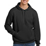 Jerzees Mens Eco Premium Moisture Wicking Hooded Sweatshirt Hoodie w/ Pouch Pocket - Heather Ink Black